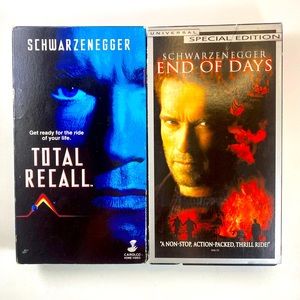 Total Recall (VHS, 1990) And End Of Days (VHS Special Edition) Arnold Schwarzene